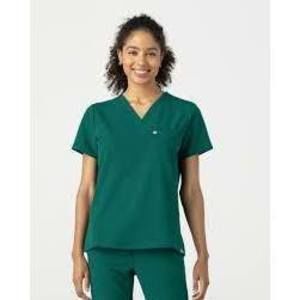 Fig's Women's One-Pocket Scrub Top Hunter Green